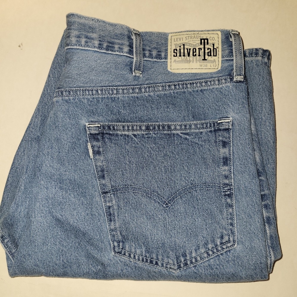 Levi Strauss SilverTab Loose Men Size 38 Baggy Skater Denim Jean Shorts Levis